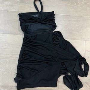 white fox mini dress